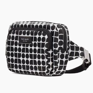Kate Spade Noel Jacquard Fabric Belt Bag plus Dust Bag NWT